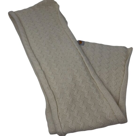 Carhartt Scarf Winter Cream Chevron Knit Tonal Fisherman Soft Warm Cozy Chunky - Picture 2 of 2